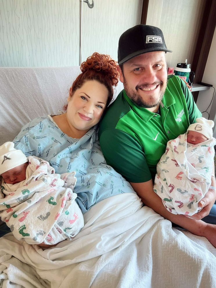PHOTO: Kali and Cliff Scott's twin daughters were born on two different days, Dec. 31, 2022, and Jan. 1, 2023.