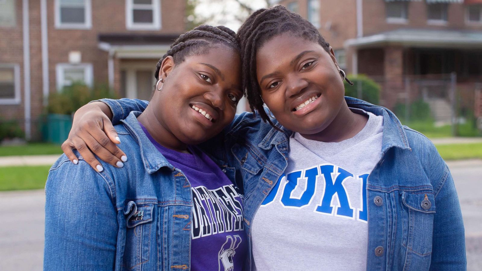 PHOTO: Tia and Tyra Smith, 18, accepted the highest academic title of co-valedictorians at Lindblom Math and Science Academy in Illinois, on June 8, 2019.