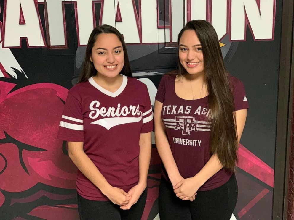 PHOTO: Twin sisters Judith and Janette Briseño, 17, have been named valedictorian and salutatorian of Mesquite High School's graduating class of 2020 in Texas. Judith earned a 3.95 GPA while Janette walked away with a 3.94.