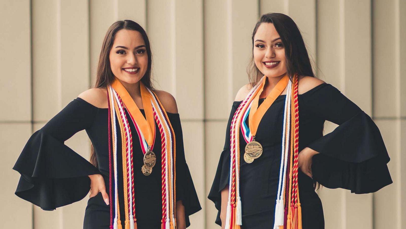 PHOTO: A set of twins, Judith and Janette Briseño, 17, have been named valedictorian and salutatorian of Mesquite High School's graduating class of 2020 in Texas.