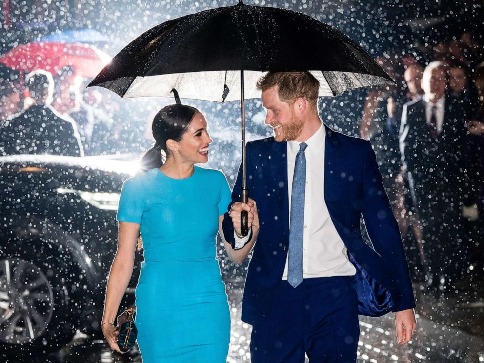 PHOTO: Prince Harry and Meghan, Duchess of Sussex, attend and event at Mansion House, March 5, 2020, in London.