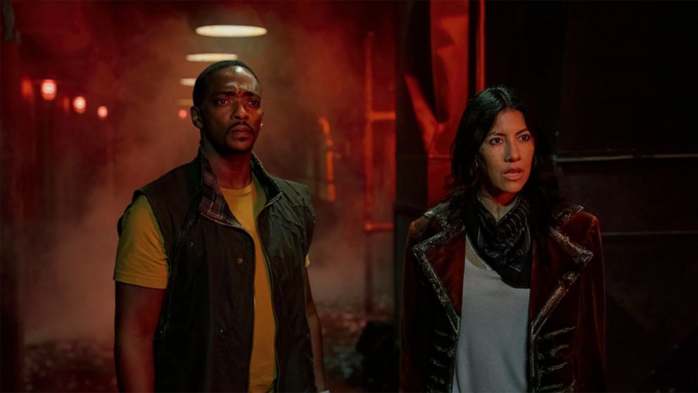 PHOTO: Twisted Metal Pictured Stephanie Beatriz as Quiet and Anthony Mackie as John Doe.