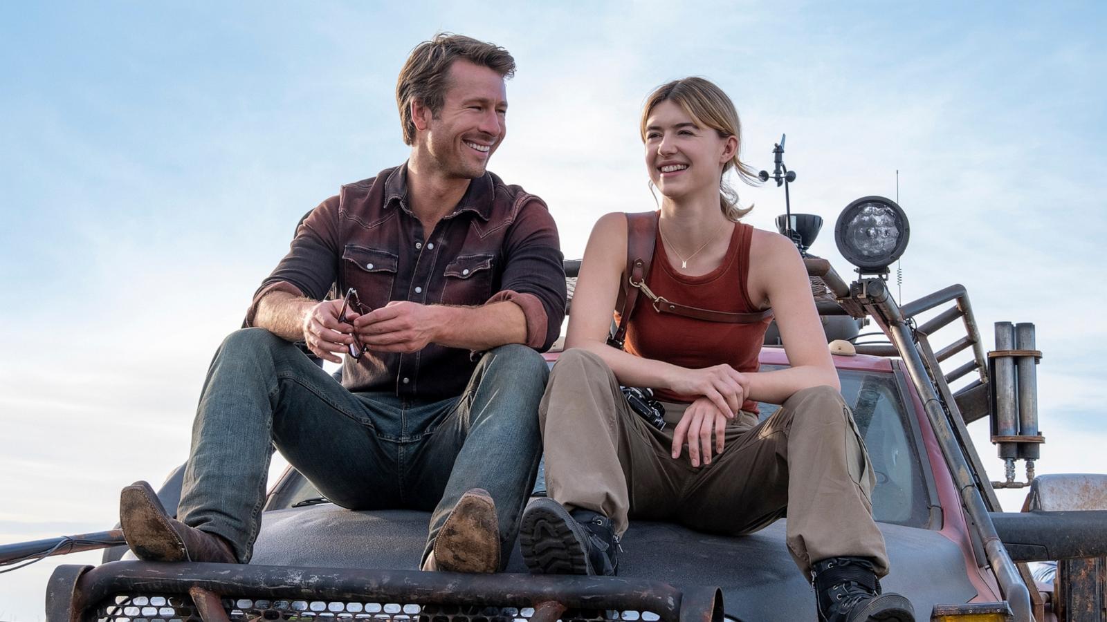 PHOTO: This image released by Universal Pictures shows Glen Powell, left, and Daisy Edgar-Jones in a scene from "Twisters."