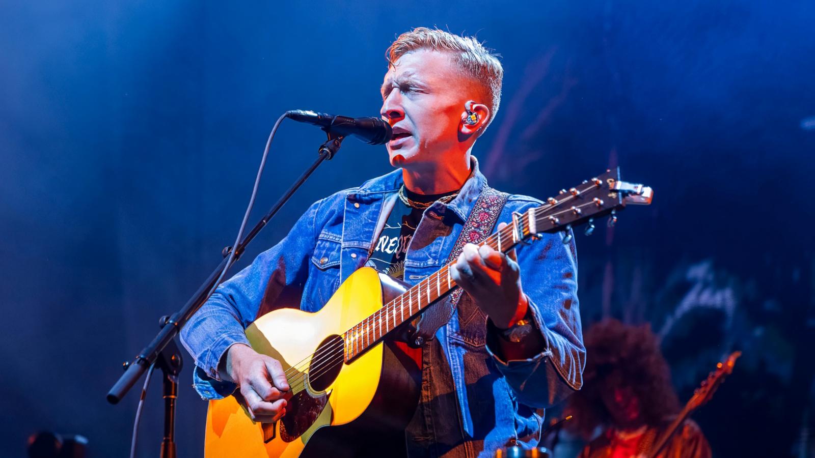 PHOTO: Tyler Childers performs in support of his "Mule Pull Tour 24" at Pine Knob Music Theatre on June 11, 2024 in Clarkston, Michigan.