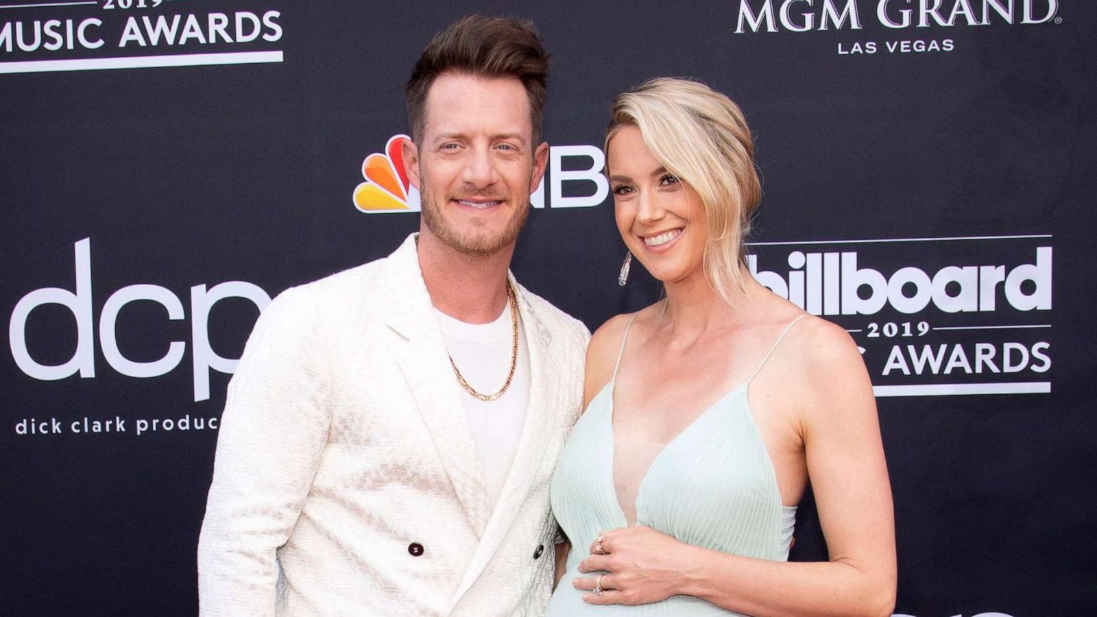 PHOTO: Tyler Hubbard and Hayley Stommel arrive the '2019 Billboard Music Awards' at MGM Grand Arena, May 1, 2019, in Las Vegas.