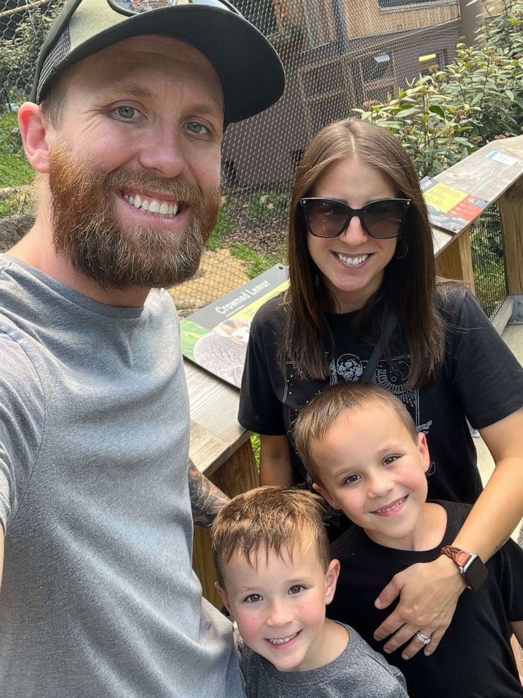 PHOTO: Tyler Lobdell and his wife Hailey are seen with their sons Hudson, 6, and Isaiah, 8.