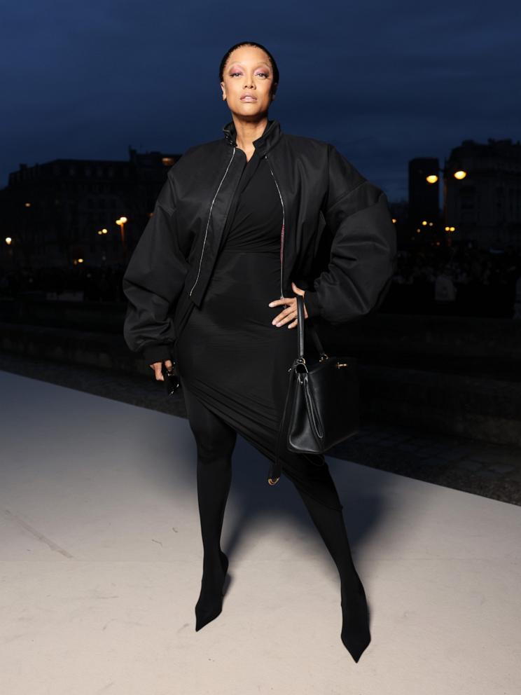 PHOTO: Tyra Banks attends the Balenciaga Womenswear Fall/Winter 2025-2026 show as part of Paris Fashion Week, March 9, 2025 in Paris.