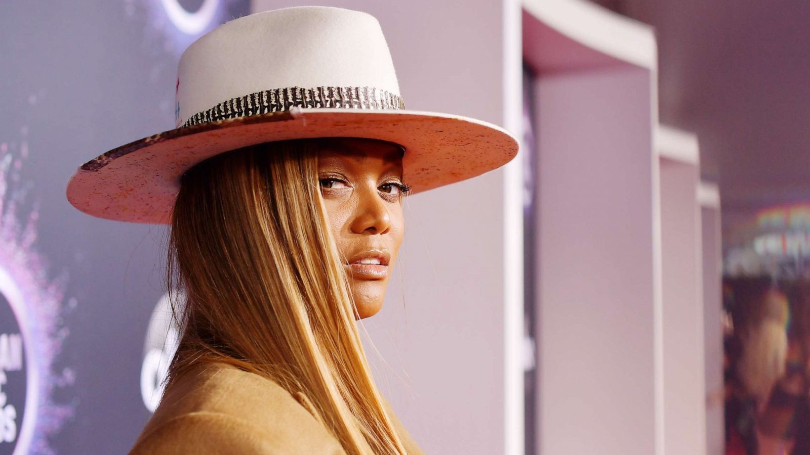 PHOTO: Tyra Banks attends the 2019 American Music Awards at Microsoft Theater on Nov. 24, 2019, in Los Angeles.