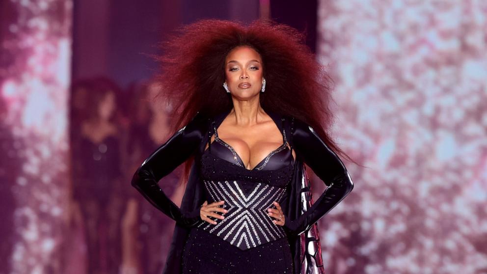 PHOTO: Tyra Banks walks the runway for the Victoria's Secret Fashion Show 2024 on Oct. 15, 2024 in New York City. 