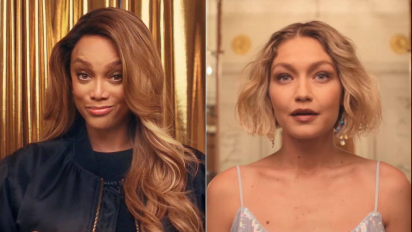 PHOTO: Tyra Banks and Gigi Hadid appear in these screengrabs from an Instagram video shared by Victoria's Secret.