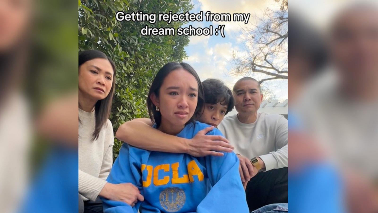 PHOTO: Nicole Laeno has been sharing online since middle school and didn’t want to shy away from sharing the lows in her life, such as her reaction when she learned she wasn’t accepted to her dream university.