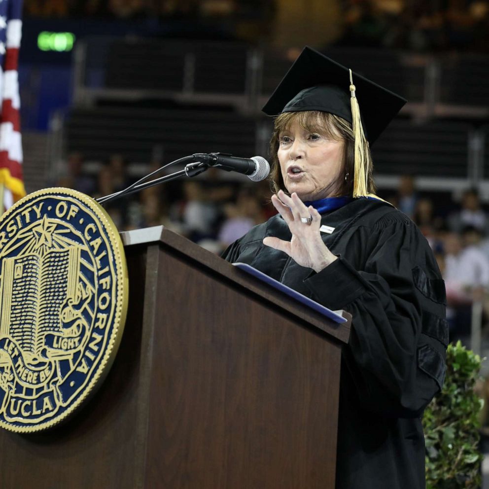 VIDEO: First mom in space shares advice during commencement speech 