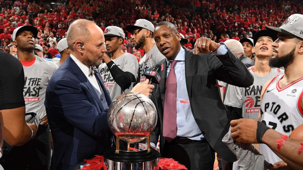 VIDEO: NBA Raptors' president breaks silence after being shoved on-camera