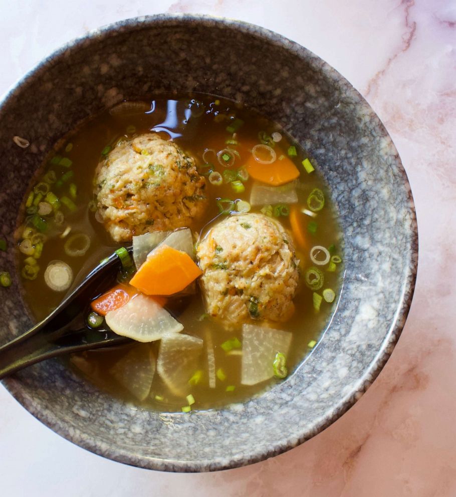PHOTO: Chef Tabitha Yeh's "matzah ball" soup from Umma by Noodlelove adapted for home cooks.