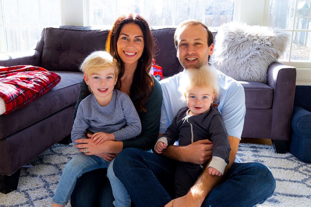 PHOTO: The Samples family is pictured in their home outside of Atlanta, in Roswell, Ga. 