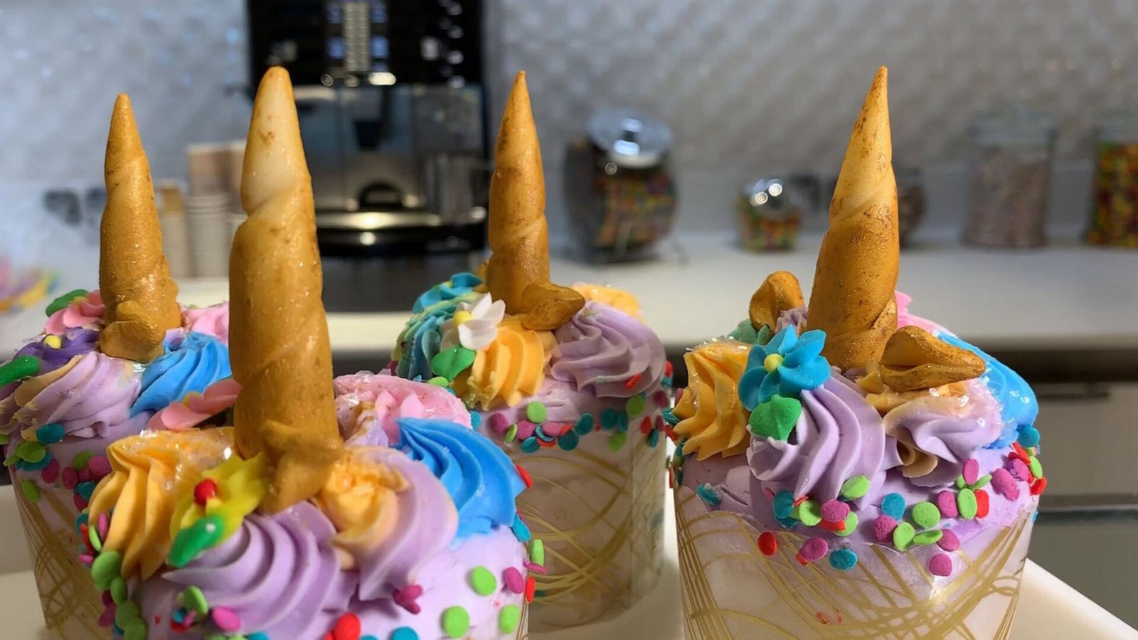 PHOTO: The Unicorn cupcake is served by Vanellope's Sweets and Treats on board the Disney Dream cruise ship.