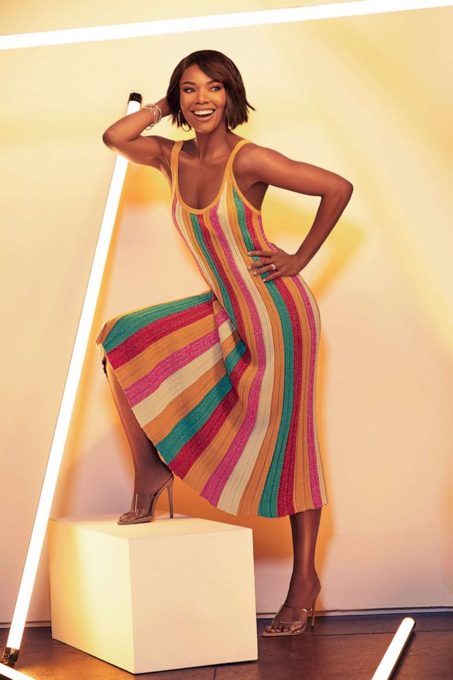 Gabrielle union 2025 striped dress