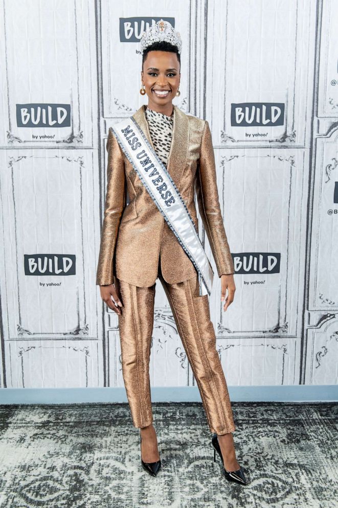 PHOTO: Zozibini Tunzi discusses Miss Universe with the Build Series at Build Studio on December 12, 2019 in New York City.