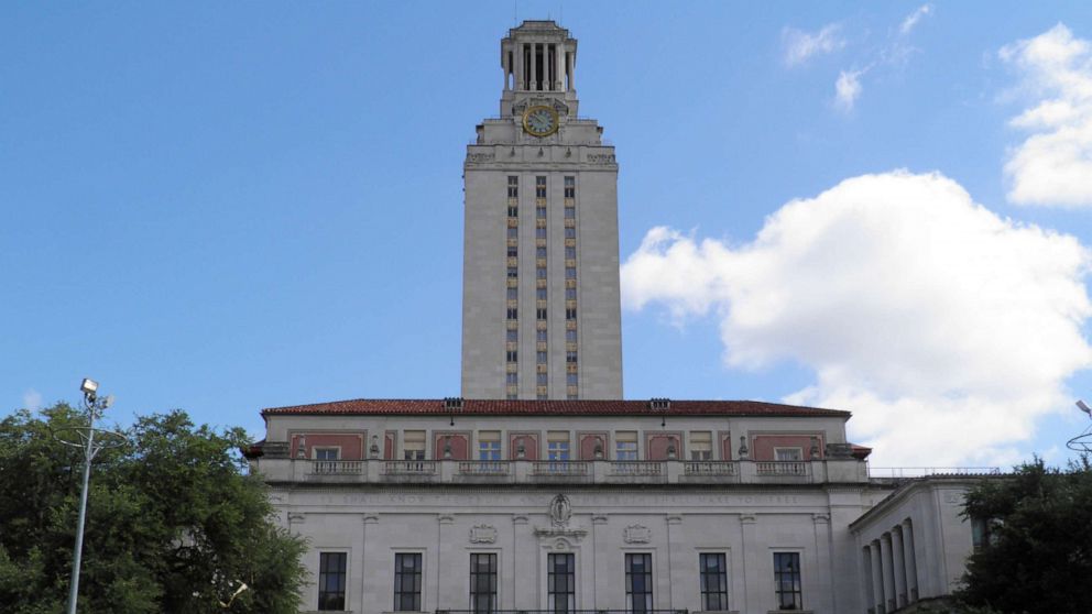 PHOTO: In this file photo, people walk at the University of Texas campus in Austin, Texas, on June 23, 2016.