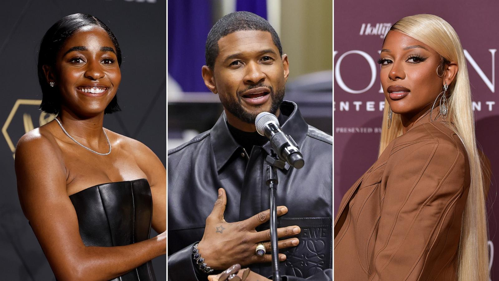 PHOTO: Ayo Edebiri, Usher and Victoria Monét