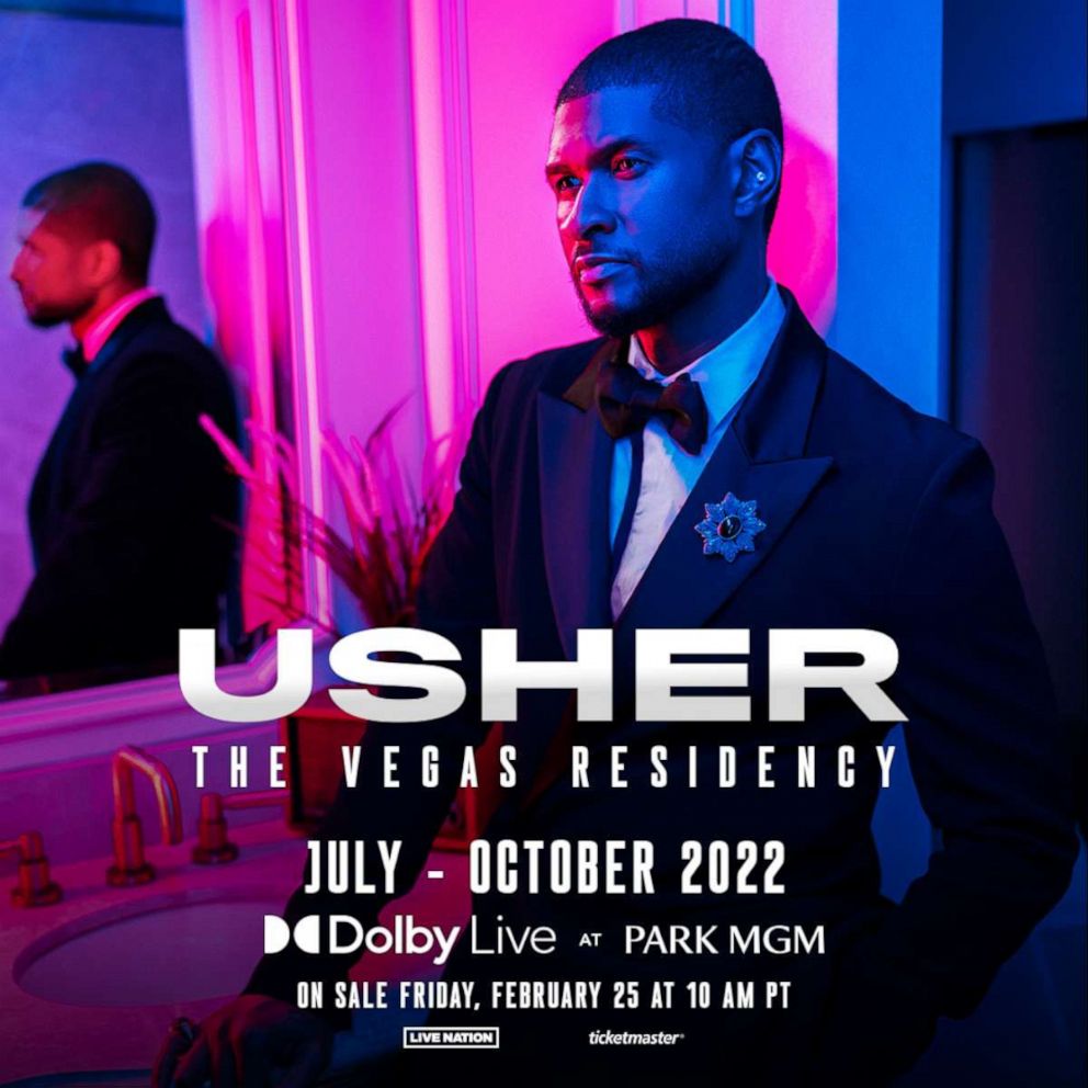 PHOTO: Usher's upcoming residency will take place at Dolby Live at Park MGM for 23 dates from July-Oct., 2022.