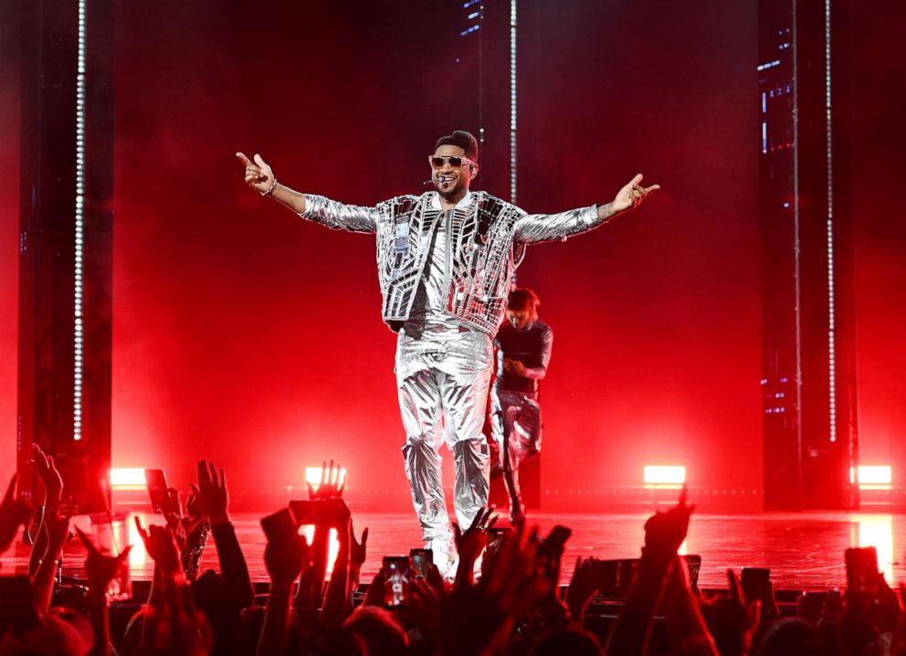 PHOTO: Usher performs at the grand opening of "USHER The Las Vegas Residency" at The Colosseum at Caesars Palace, on July 16, 2021 in Las Vegas.