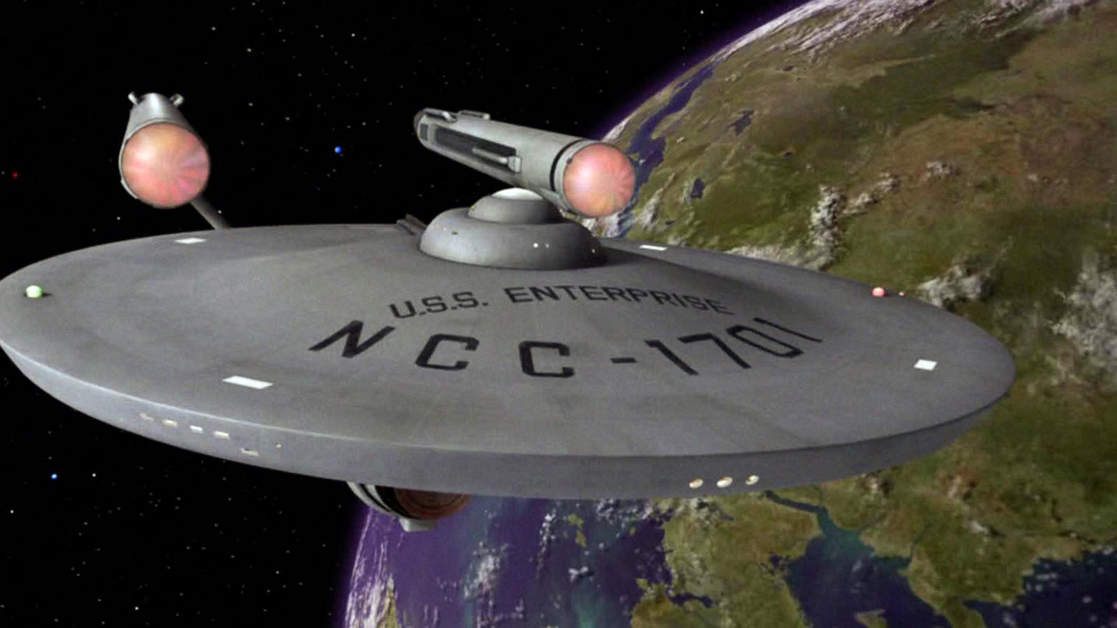 The starship USS Enterprise in the "Star Trek" episode "Plato's Stepchildren."