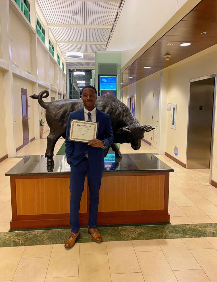 PHOTO: Myles McCants, the valedictorian at Haines City High School in Haines City, Florida, will attend the University of South Florida studying political science. He'd like to be a transactional attorney after law school.