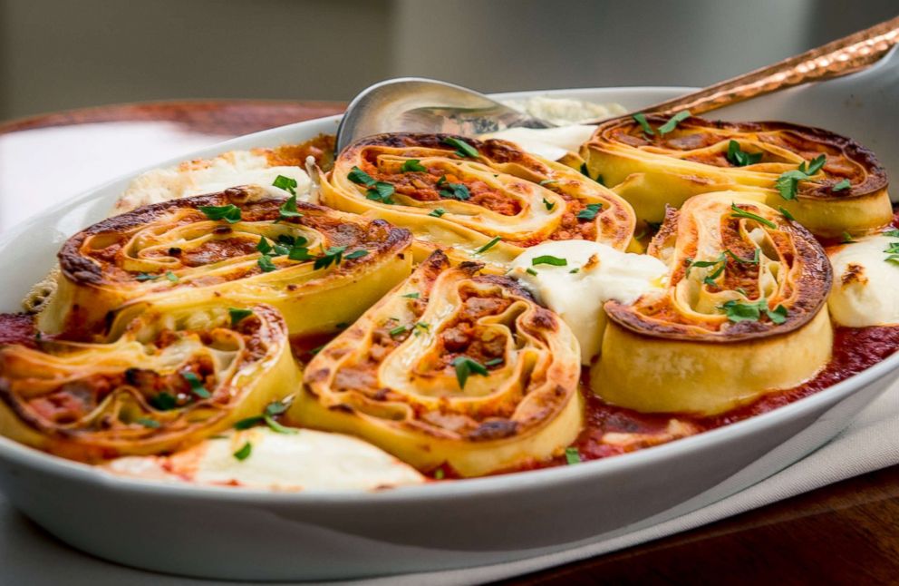 PHOTO: Don Angie's famous rolled lasagna for two.