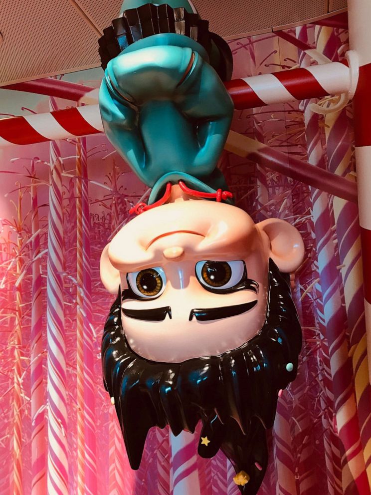 PHOTO: Vanellope hangs from the ceiling inside Vanellope's Sweets and Treats on the Disney Dream. 