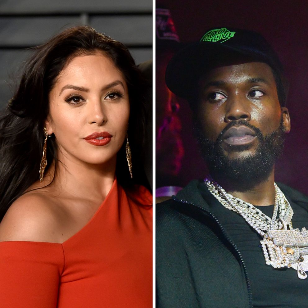 PHOTO: Vanessa Bryant attends an event in Beverly Hills, Calif., on March 4, 2018, and Meek Mill attends a party in Atlanta, Oct. 31, 2020.