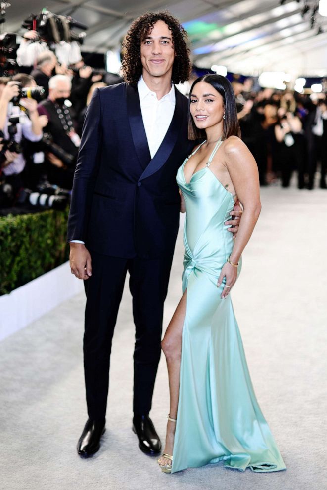 PHOTO: In this Feb. 27, 2022, file photo, Cole Tucker and Vanessa Hudgens attend the 28th Screen Actors Guild Awards in Santa Monica, Calif.