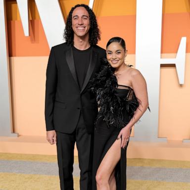 PHOTO: In this March, 2, 2025, file photo, Cole Tucker and Vanessa Hudgens attend the 2025 Vanity Fair Oscar Party Hosted By Radhika Jones at Wallis Annenberg Center for the Performing Arts in Beverly Hills, Calif.