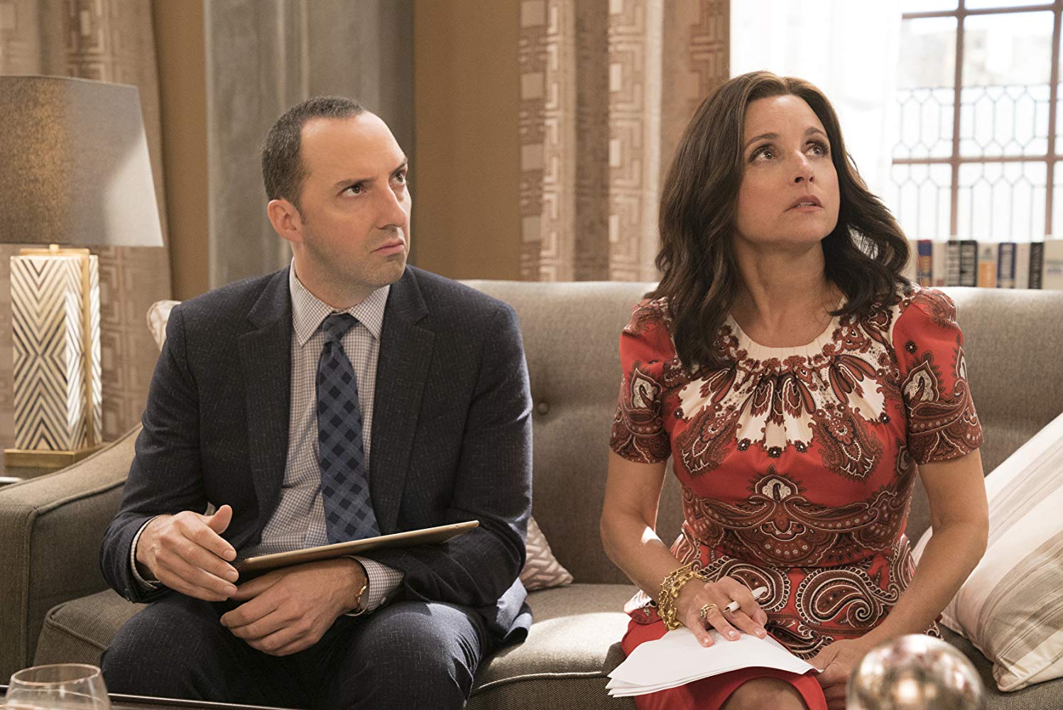 PHOTO: Tony Hale and Julia Louis-Dreyfus in a scene from "Veep."