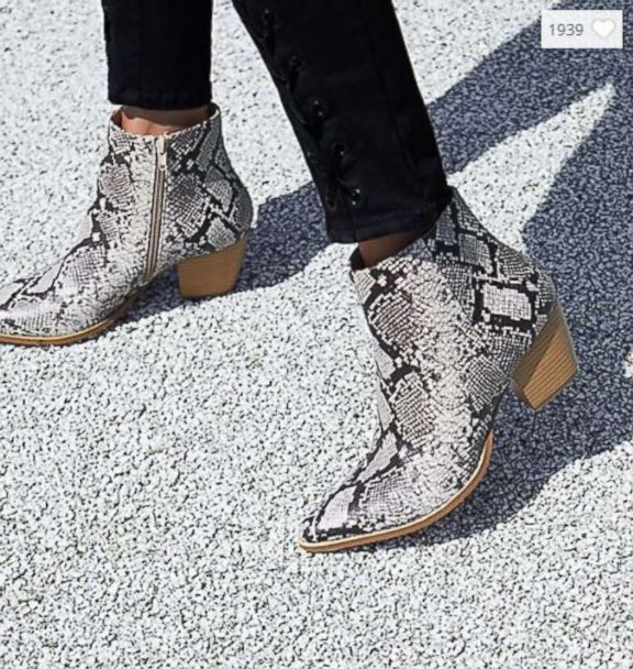 free people snakeskin booties