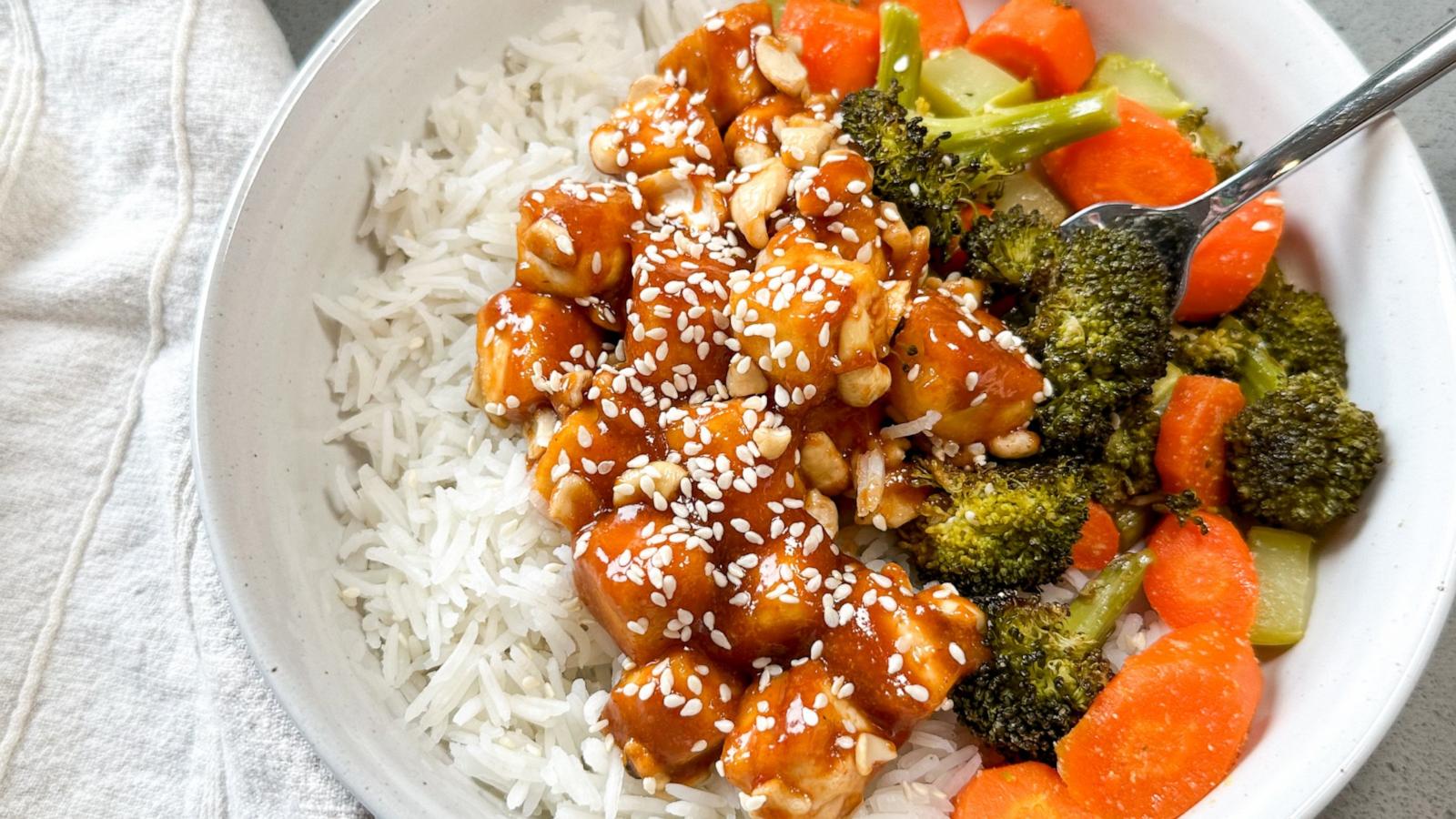 PHOTO: A tofu and veggie rice bowl from Jenn Lueke's March meal prep.