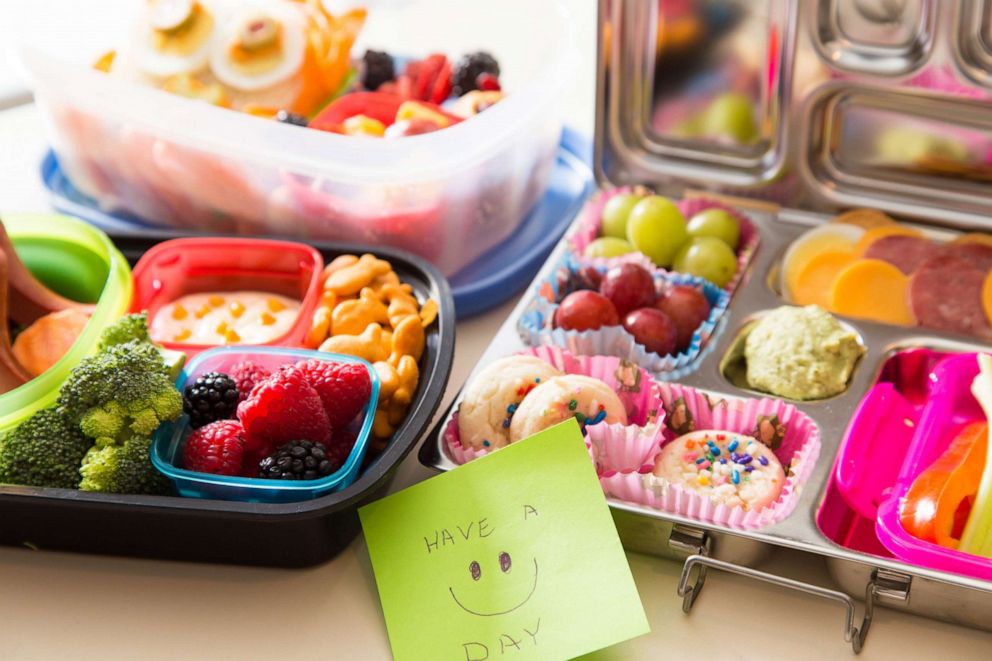 PHOTO: A bento box lunch is packed with healthy fruits, veggies and snacks in a stock photo. 