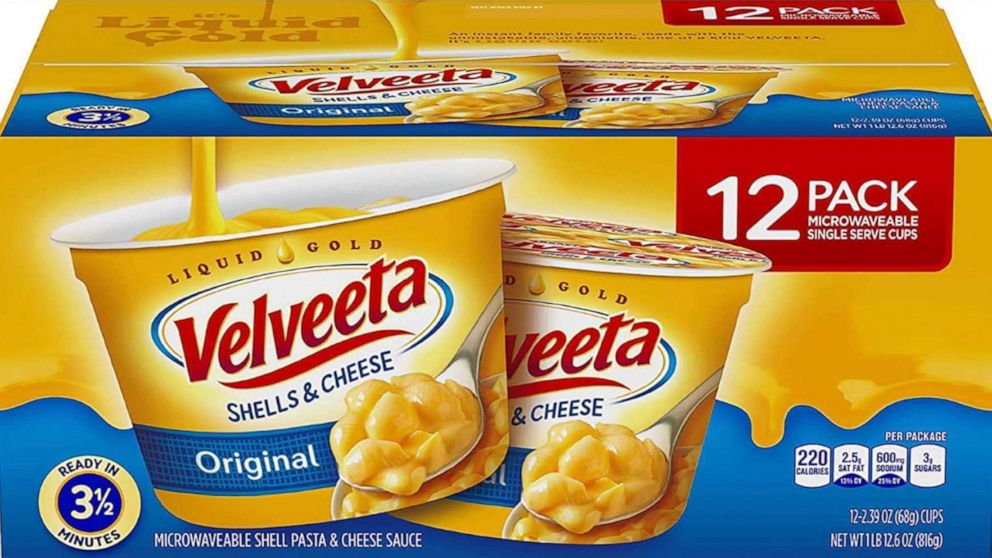 PHOTO: Kraft Velveeta macaroni and cheese in microwave cups is seen in this undated product image.