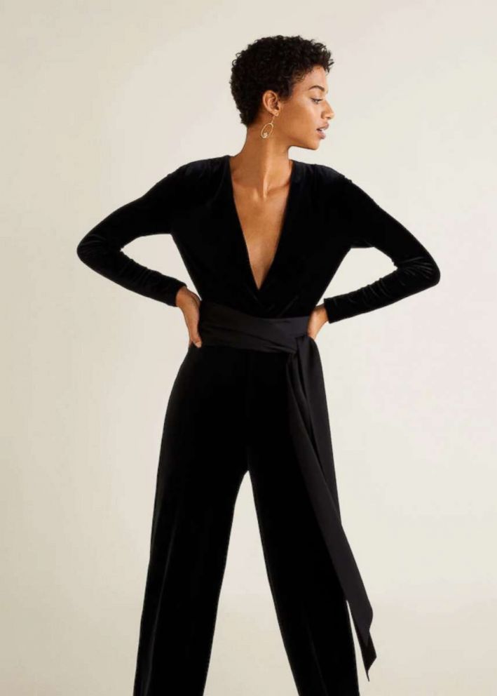 PHOTO: Mango, Velvet Long Jumpsuit