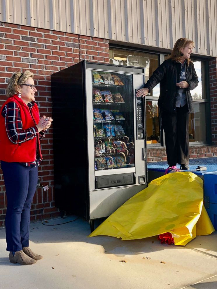 PHOTO: Principal Diane Dwyer said the idea behind the book-filled vending machine was that of Susan Caldwell's, the school media specialist.