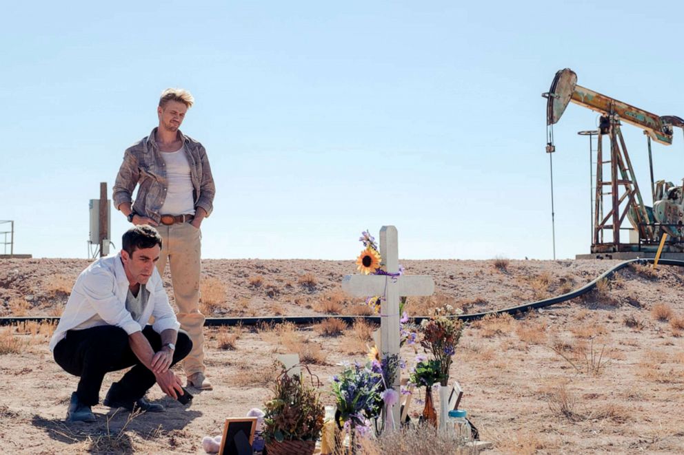 PHOTO: B.J. Novak as Ben Manalowitz and Boyd Holbrook as Ty Shaw in the film "Vengeance".