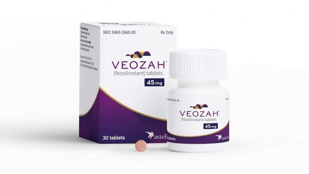 PHOTO: Veozah is a once-a-day pill to treat moderate to severe hot flashes during menopause.