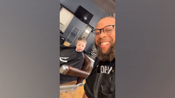 Mom thanks barber who created ‘safe space’ for son with Down syndrome