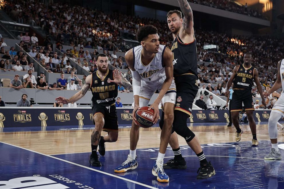 Paris, France. 15th June, 2023. Victor WEMBANYAMA of Metropolitans 92  during the French championship, Betclic Elite Basketball match, Playoffs,  Final match 3, between Metropolitans 92 (Boulogne - Levallois) and AS  Monaco on