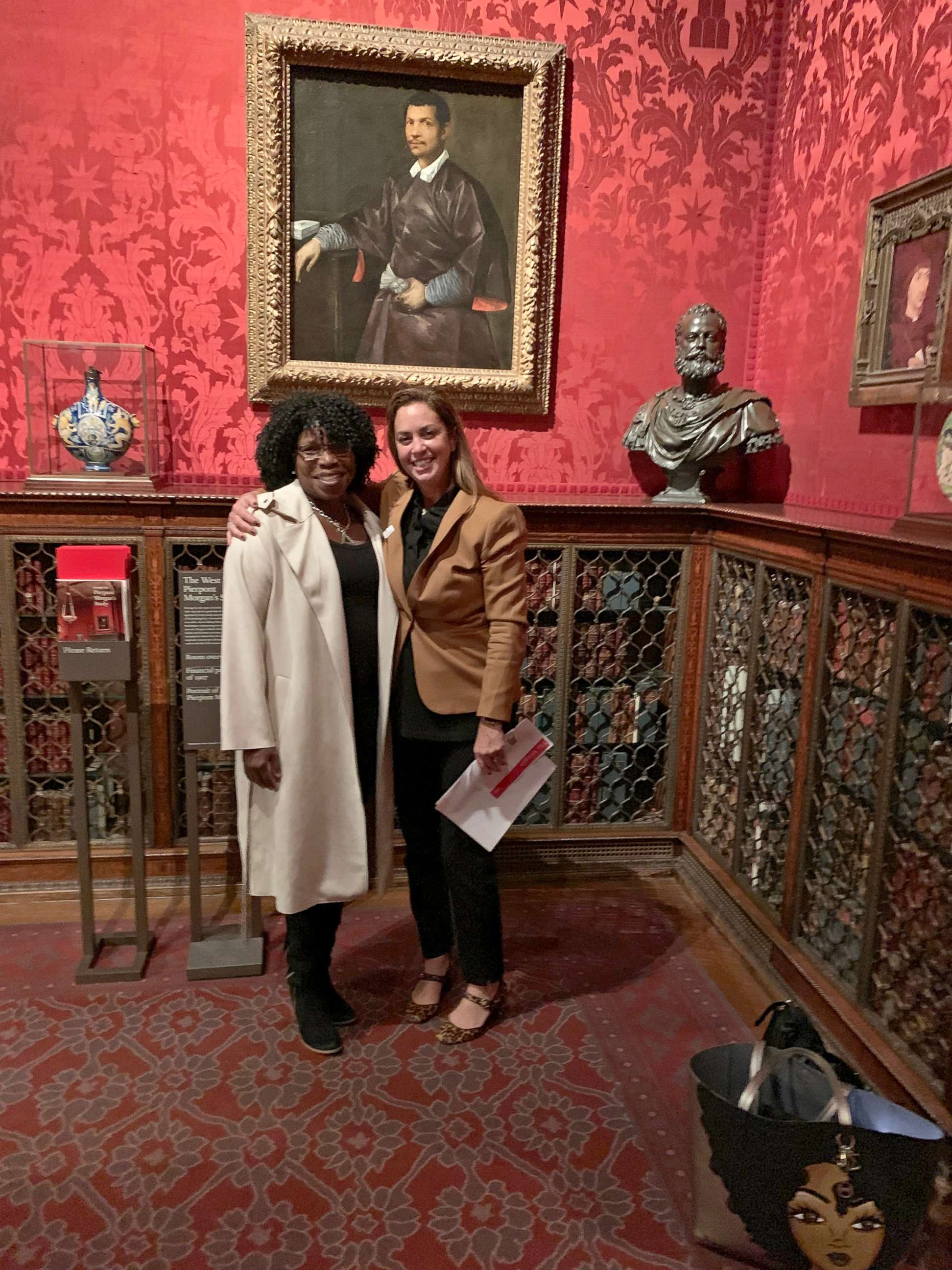 PHOTO: Authors Marie Benedict and Victoria Christopher Murray pose for a photo at The Morgan Library.