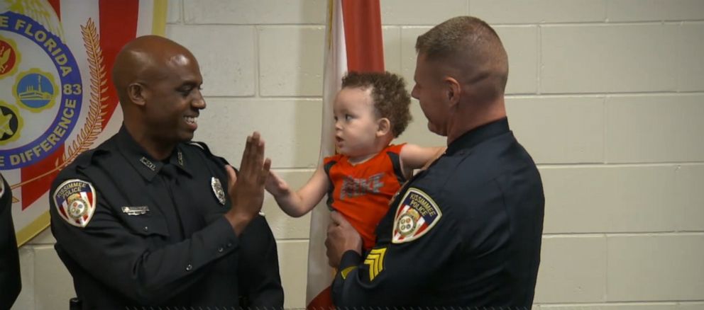 PHOTO: In body cam footage captured by the Kissimmee Police Department, officers successfully resusciatated 18-month-old M.J. who choked on a cracker.