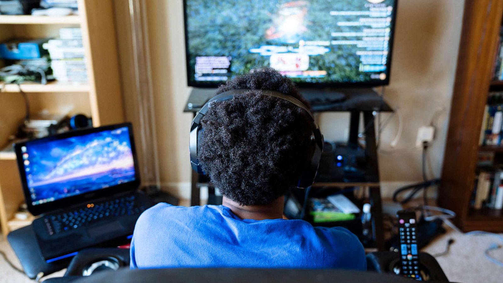 PHOTO: A man plays a video game in this stock photo.