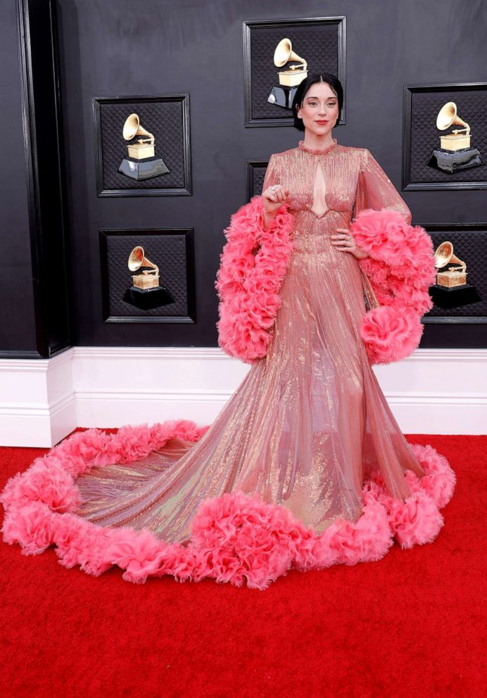PHOTO: St. Vincent attends the 64th GRAMMY Awards at MGM Grand Garden Arena, April 3, 2022, in Las Vegas.