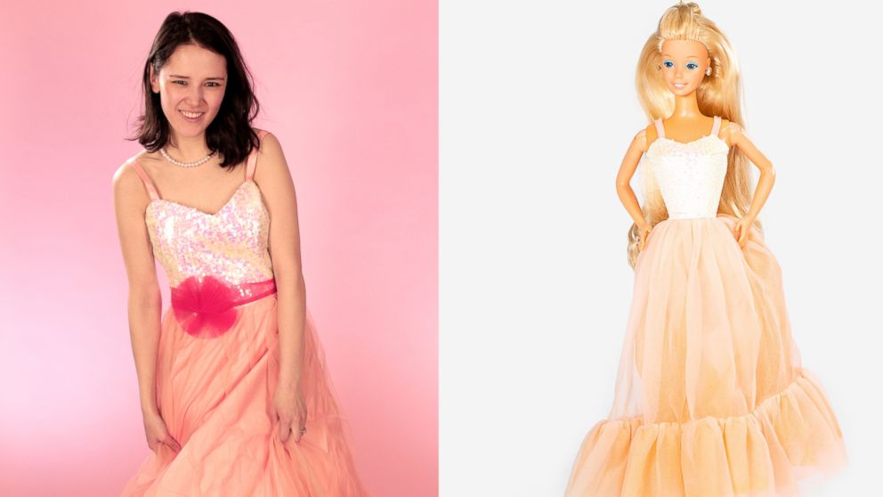 PHOTO: Elisa Tang in Barbie's Peaches 'n Cream dress.