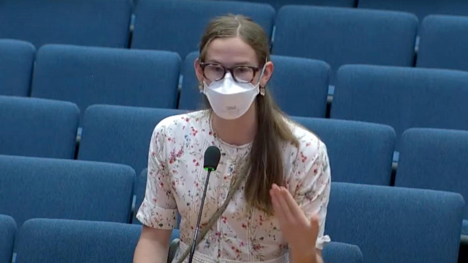 PHOTO: In this video grab taken from YouTube, Violet Affleck speaks during a Los Angeles County Board of Supervisors meeting, July 9, 2024.